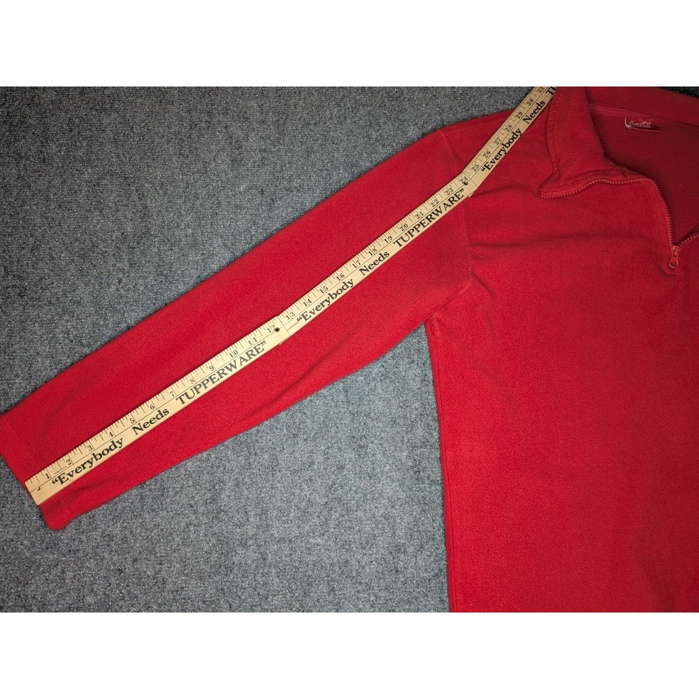 Coca Cola Brand Mens Long Sleeve Fleece Quart Zip Pull Over Size XL Extra Large - Picture 6 of 9